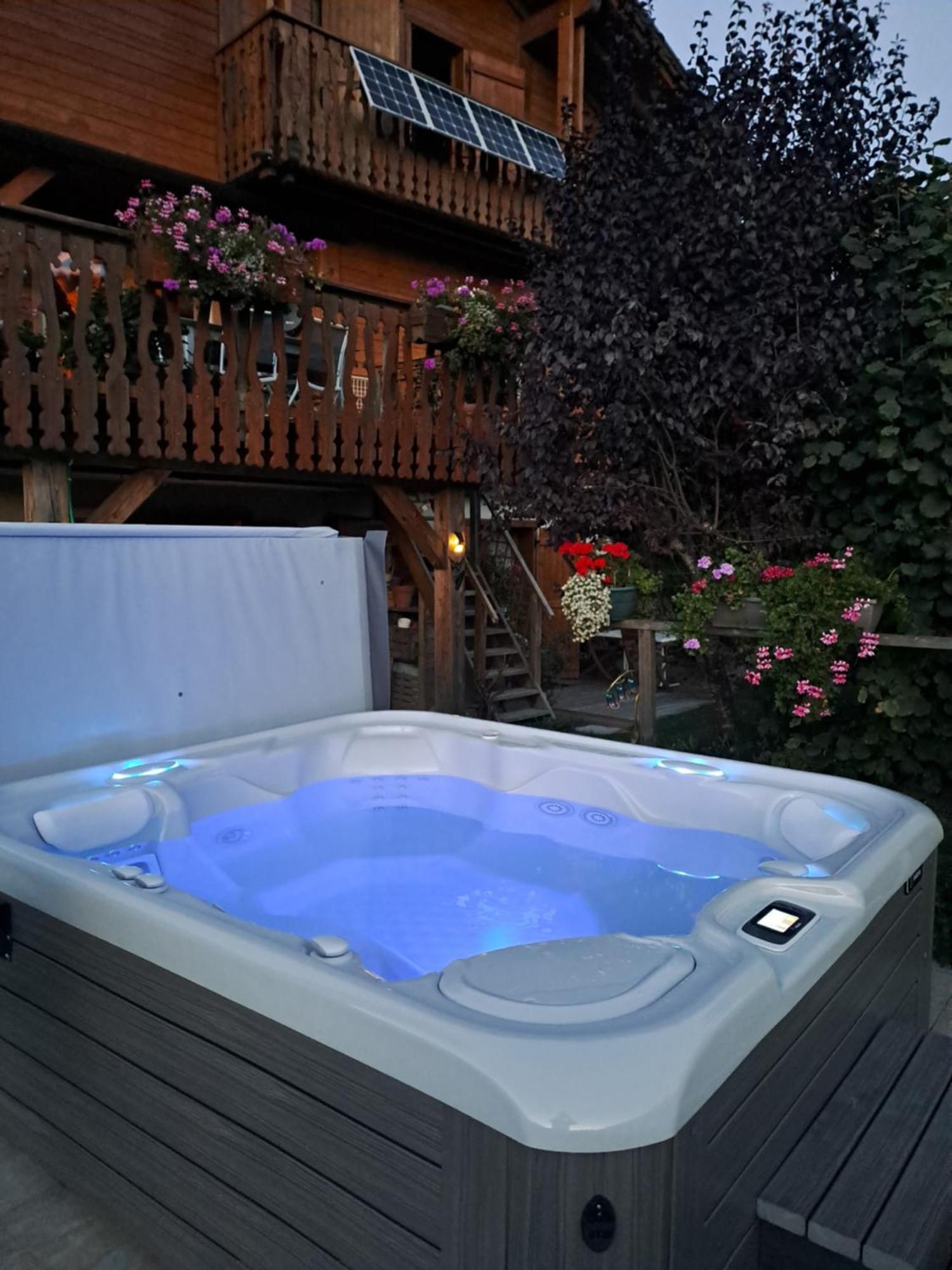 A4 Km De Megeve Tres Joli Studio Avec Jacuzzi ,Vue Sur Les Montagnes Au Calme Praz-sur-Arly Buitenkant foto