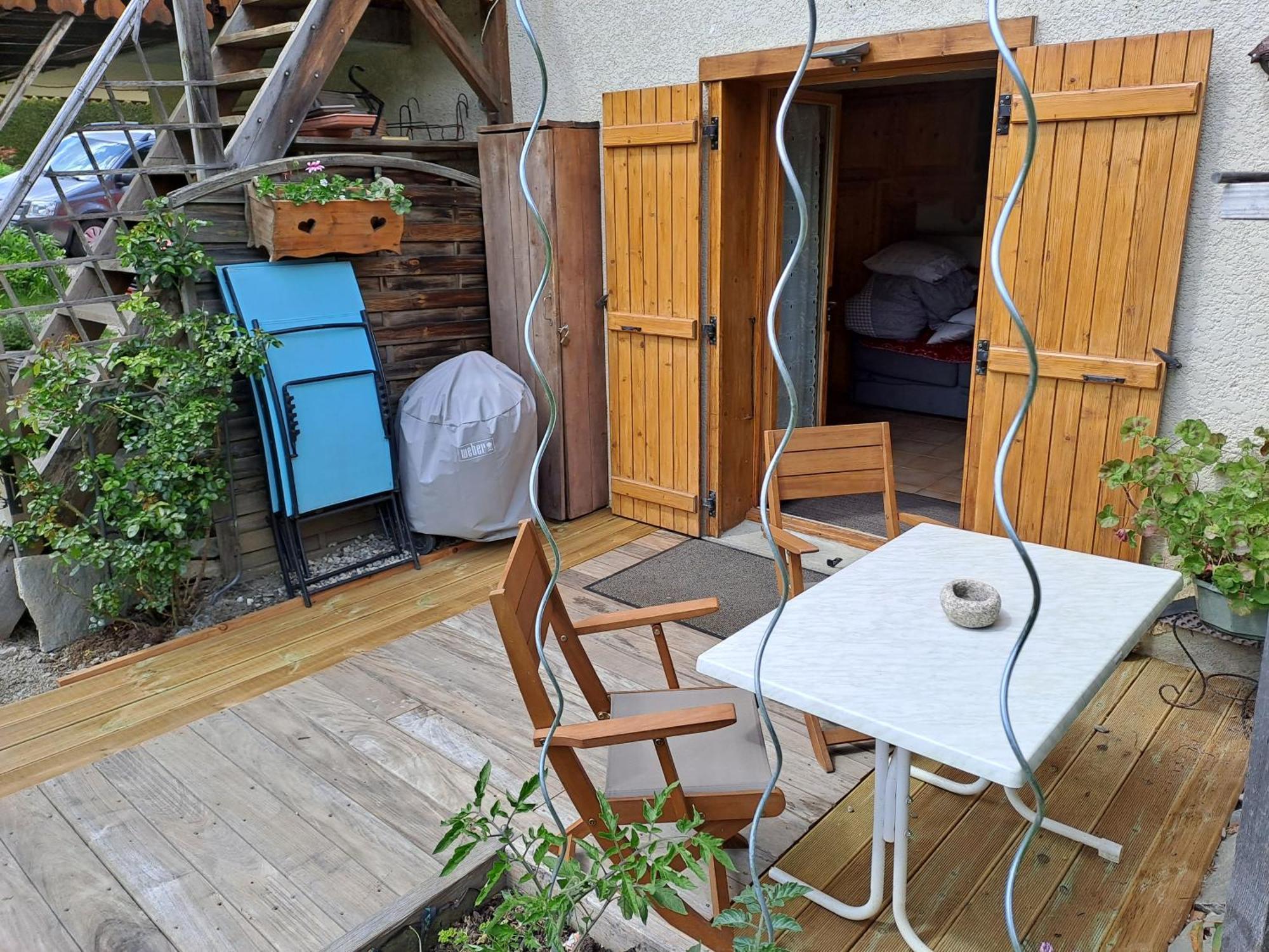 A4 Km De Megeve Tres Joli Studio Avec Jacuzzi ,Vue Sur Les Montagnes Au Calme Praz-sur-Arly Kamer foto